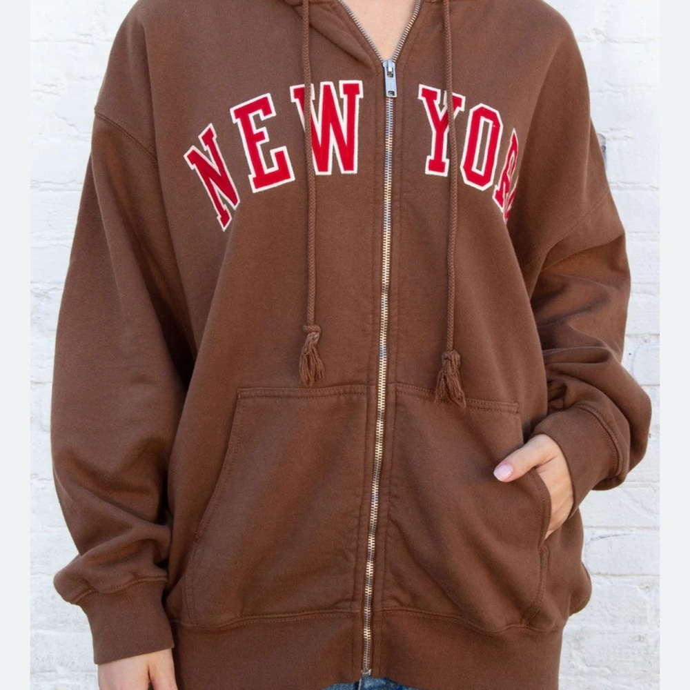 Oversized Brandy Melville “new york” zip up